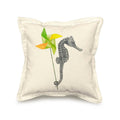 "Gambol Azimuth" Long Snout Seahorse 12 x 12 Pillow