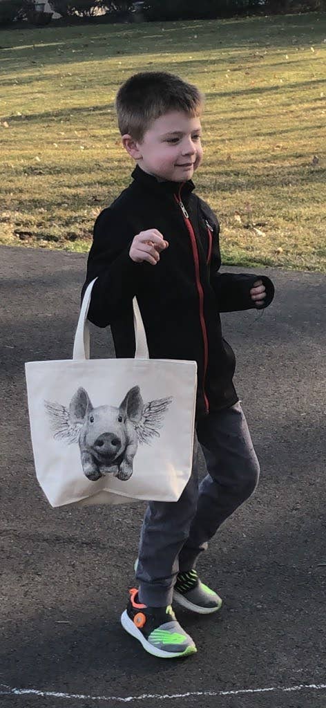 Flying Pig Small Tote