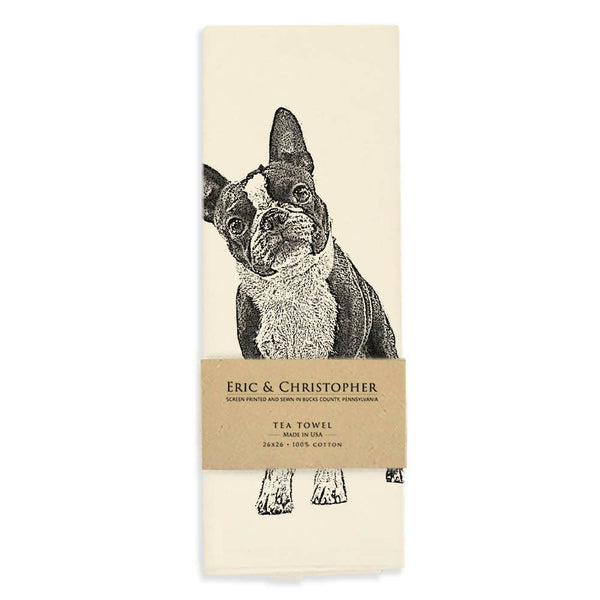 Boston Terrier Tea Towel