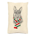 German Shepherd with Red Scarf 12 x 18 pillow