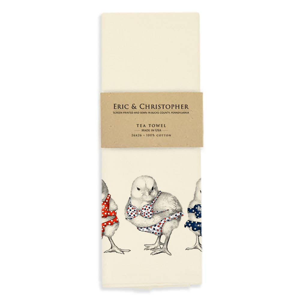 Bikini Chicks Americana Tea Towel