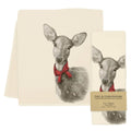 Fawn with Bow Tea Towel