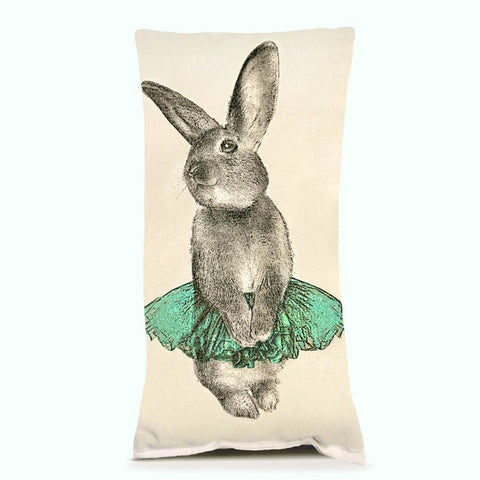 Bunny Tutu Small Pillow - Blue