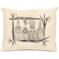 Little Owls Large Pillow (with Border)