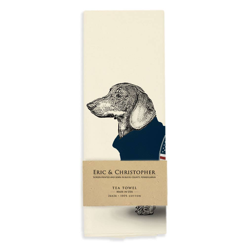Americana Dachshund Tea Towel
