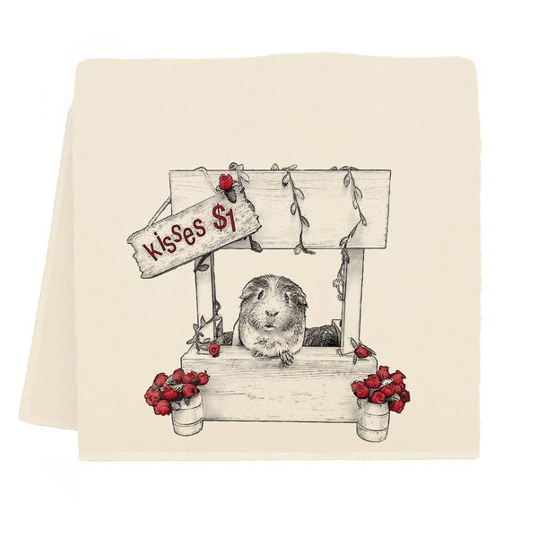 Valentine's Day - Kisses Tea Towel