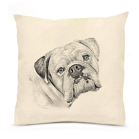 "Wrecker" the Bulldog Boxer Mix 20 x 20 Pillow