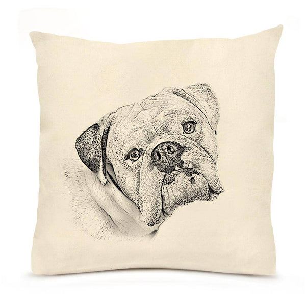 "Wrecker" the Bulldog Boxer Mix 20 x 20 Pillow