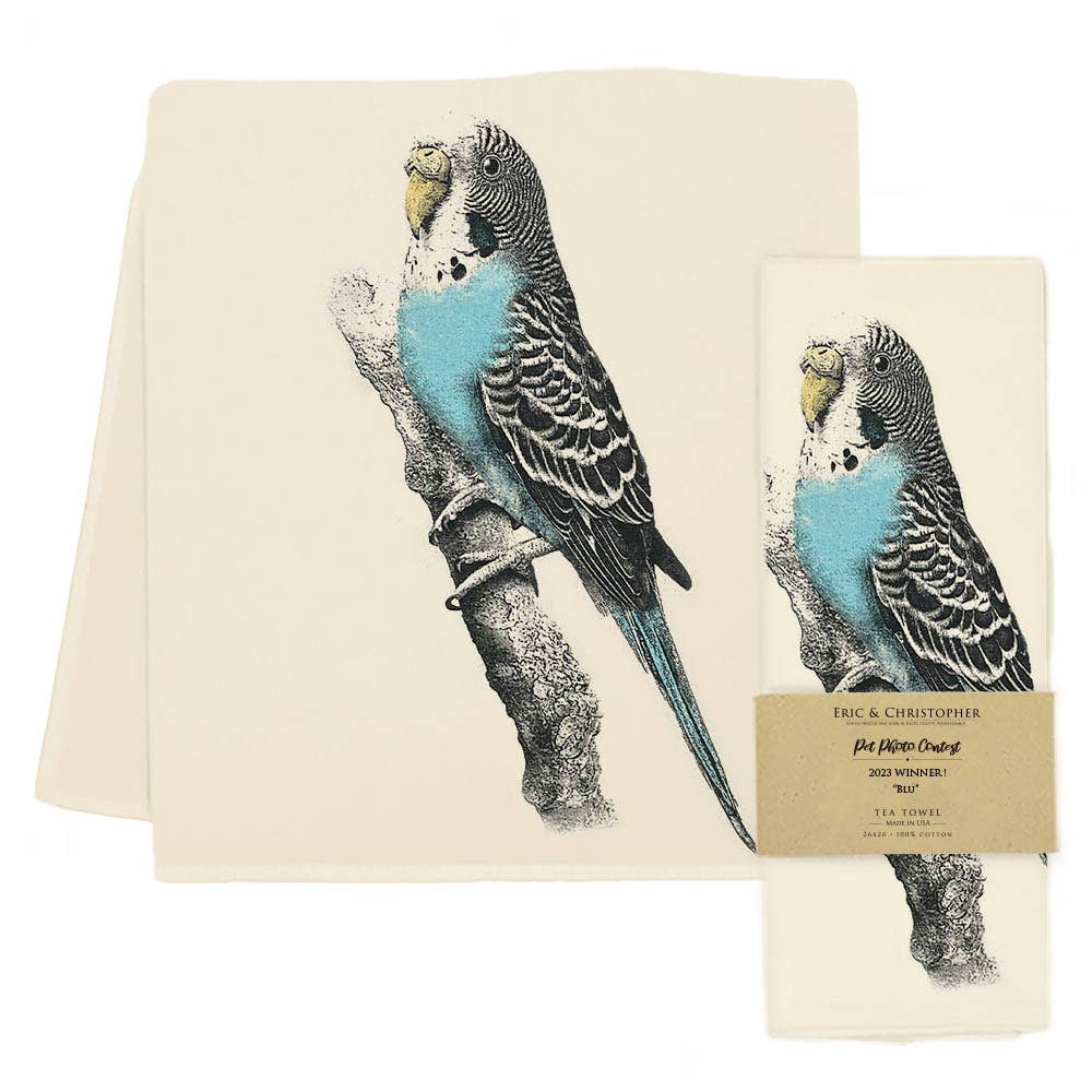 Bird Tea Towel - "Blu"