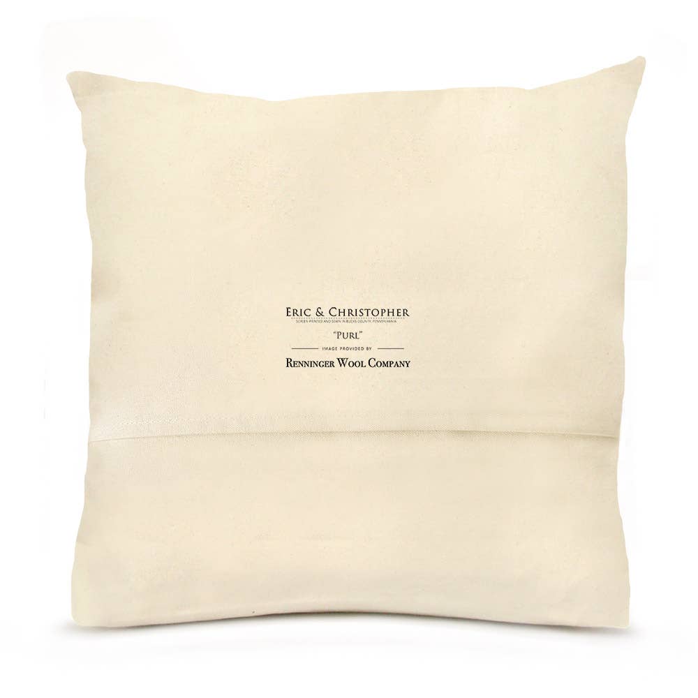 "Purl" Sheep #3 20 x 20 Pillow