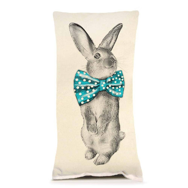 Bunny Bowtie Small Pillow