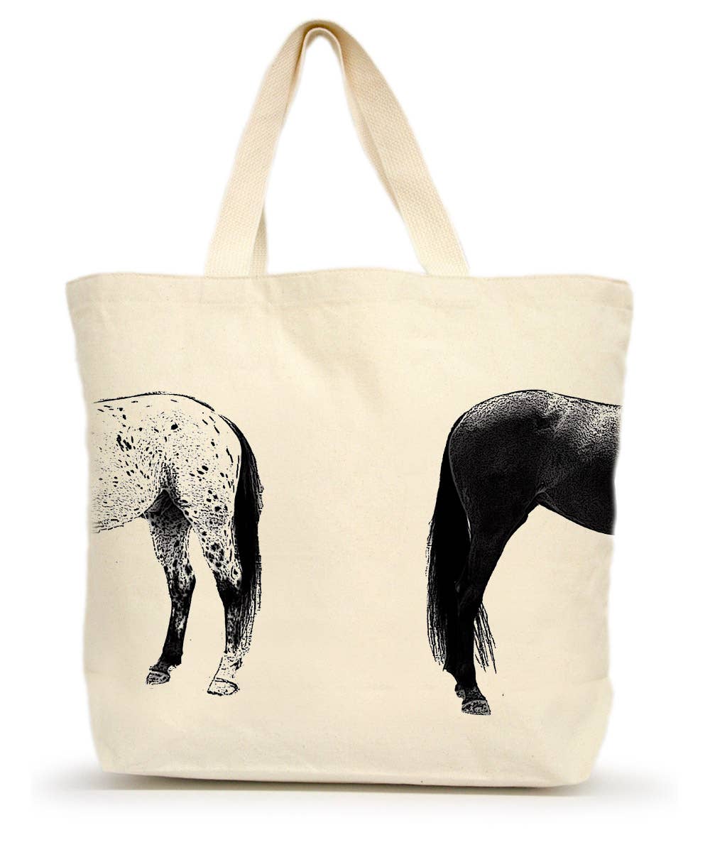 Kissing Horses Large Tote