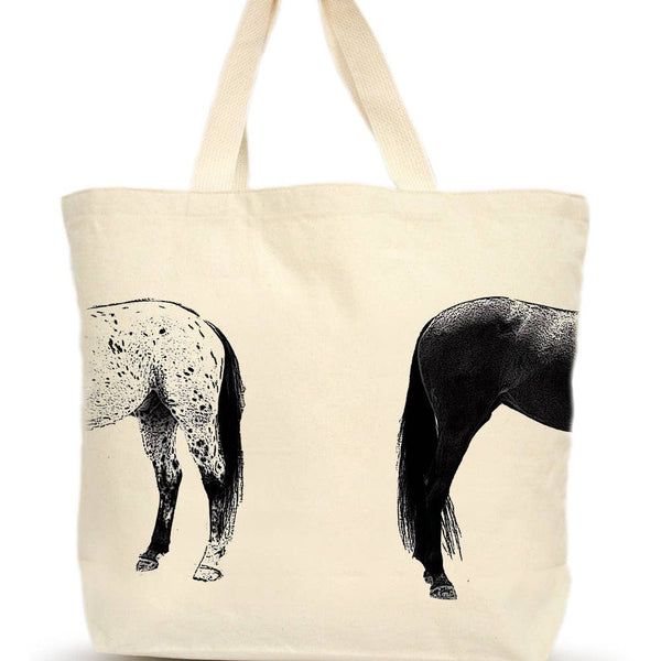 Kissing Horses Large Tote
