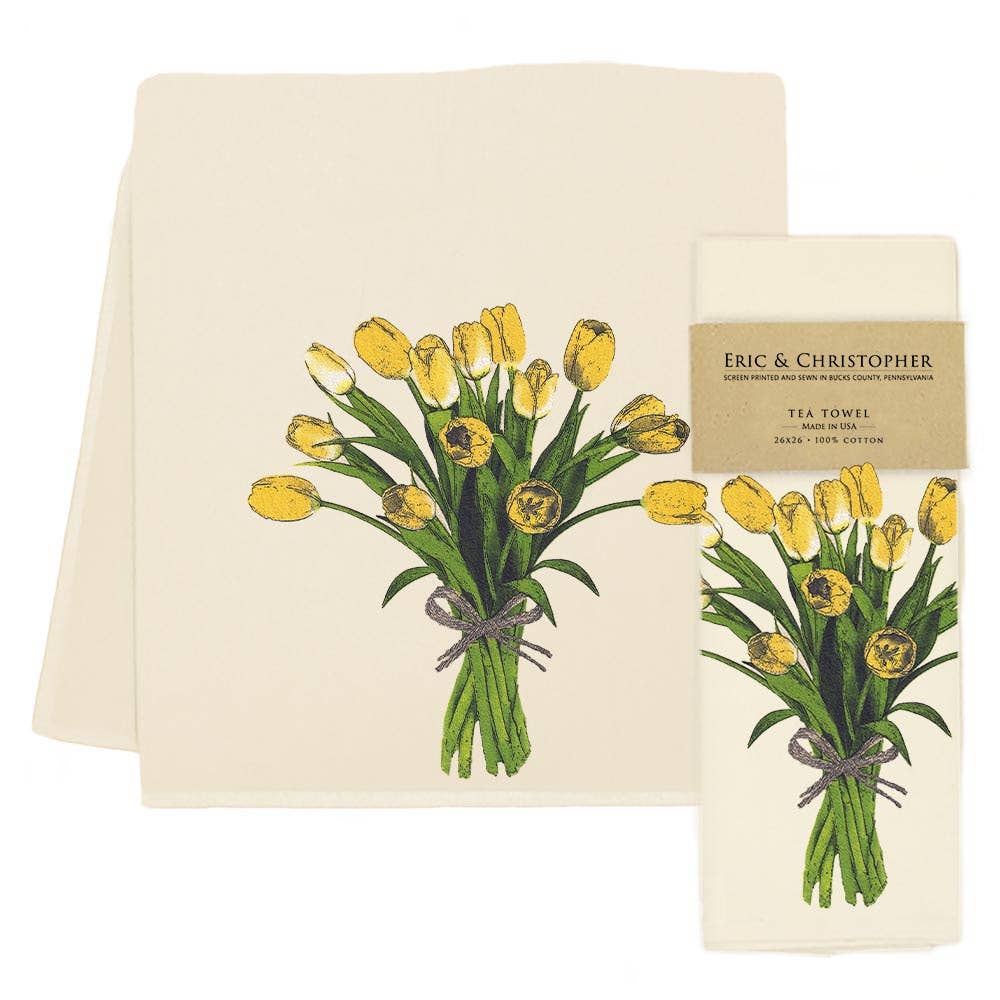 Spring Tulips Tea Towel