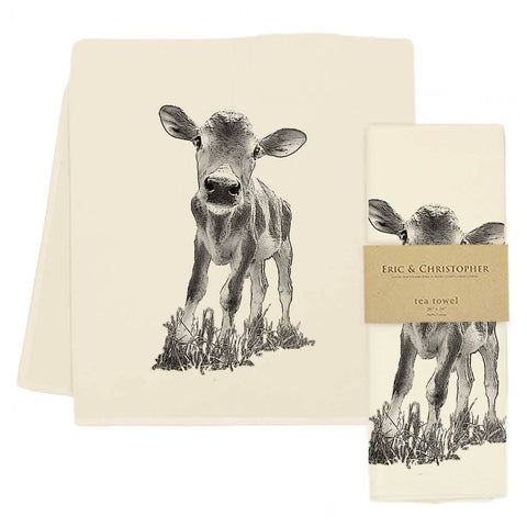 Baby Cow (Cowboy) Tea Towel