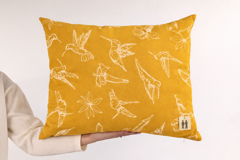 NEW Large Hummingbird Pillow (Sunshine Yellow)