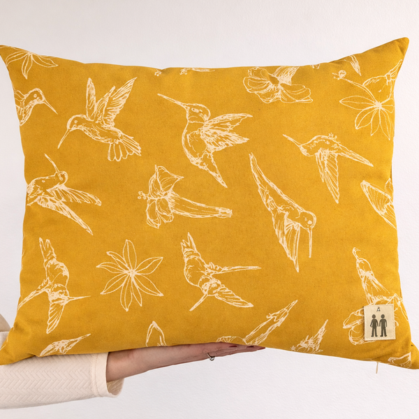 NEW Large Hummingbird Pillow (Sunshine Yellow)