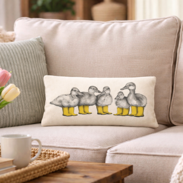 Duck with Boots 2 Small Pillow