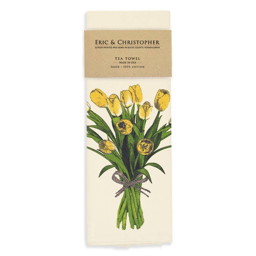 Spring Tulips Tea Towel