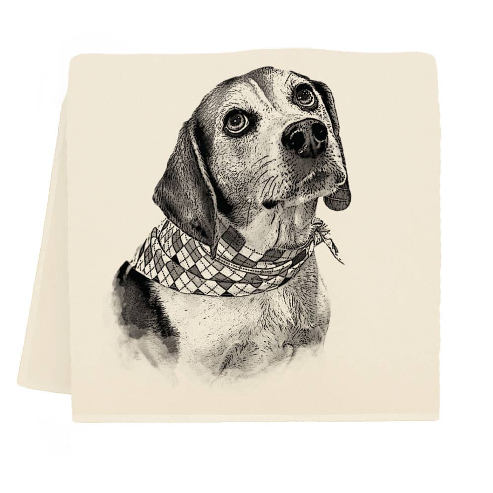 Beagle Tea Towel