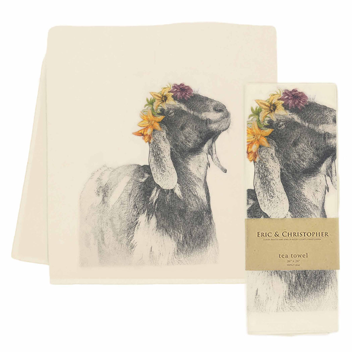 Princess of Perkasie Goat Tea Towel