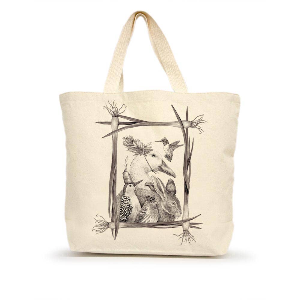 A Few Good Friends Large Tote (with Border)