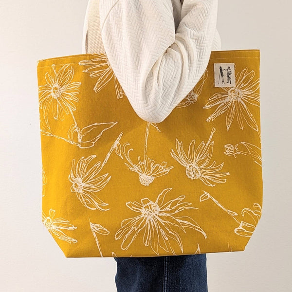 Black Eyed Susan Large Tote (Sunshine Yellow)