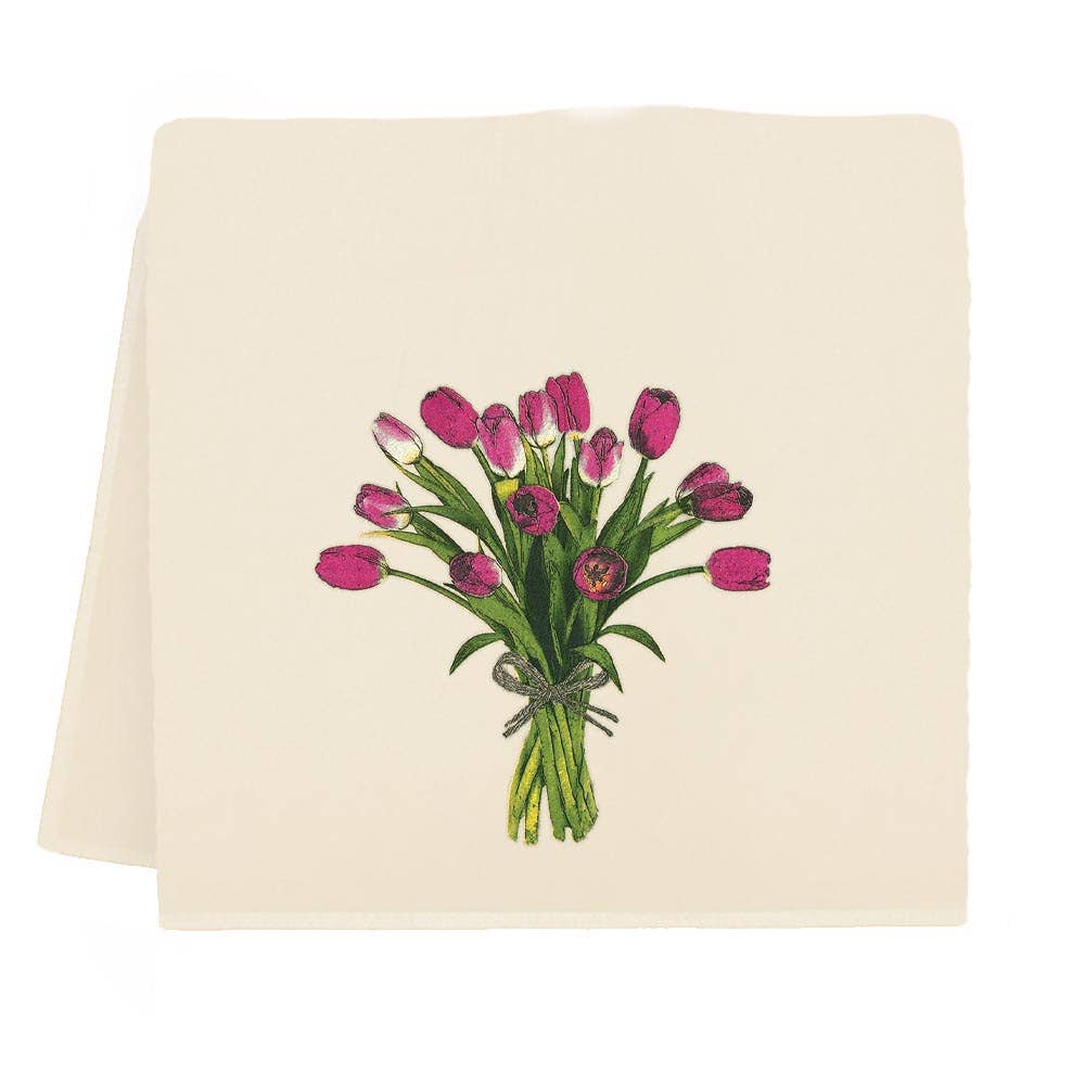 Spring Tulips Tea Towel