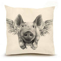 Flying Pig Large Pillow