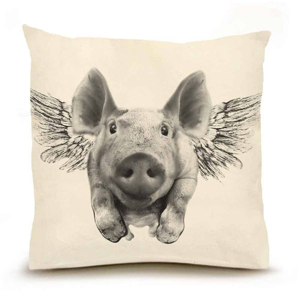 Flying Pig Large Pillow