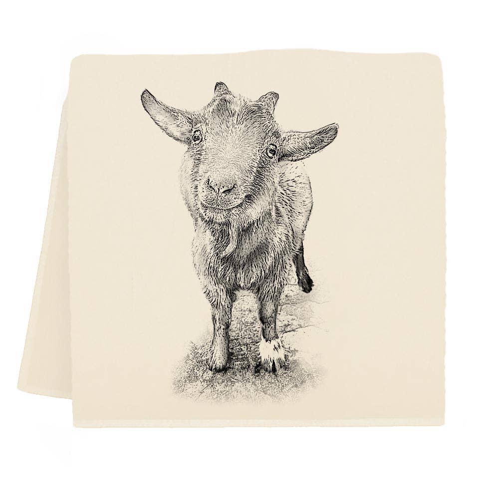 Goat Tea Towel - "Rusty"