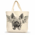 Flying Pig Large Tote