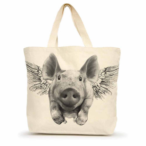 Flying Pig Large Tote