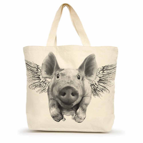 Flying Pig Large Tote