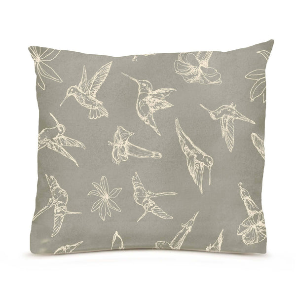NEW Large Hummingbird Pillow (Driftwood Grey)