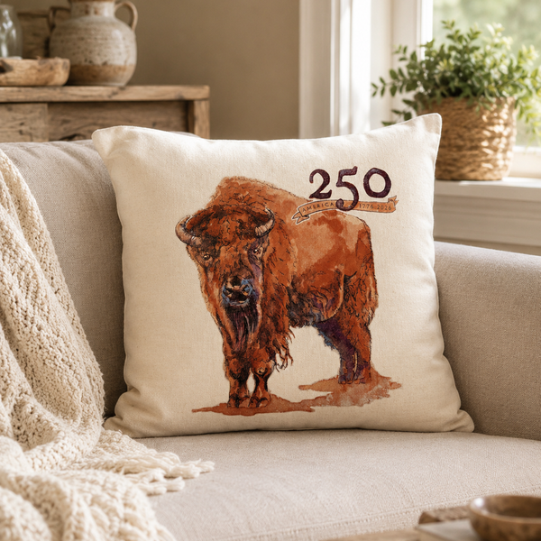 Bison Pillow (18x18)